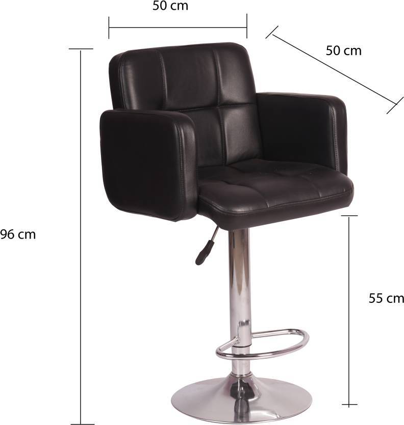 Chairs Leatherette Bar Chair Finish Color Black