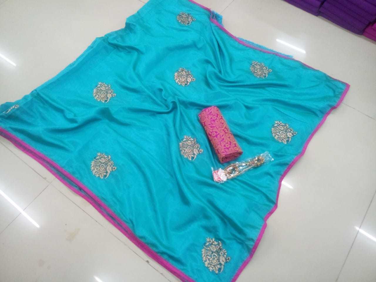 Embroidery loving parrot silk sarees6
