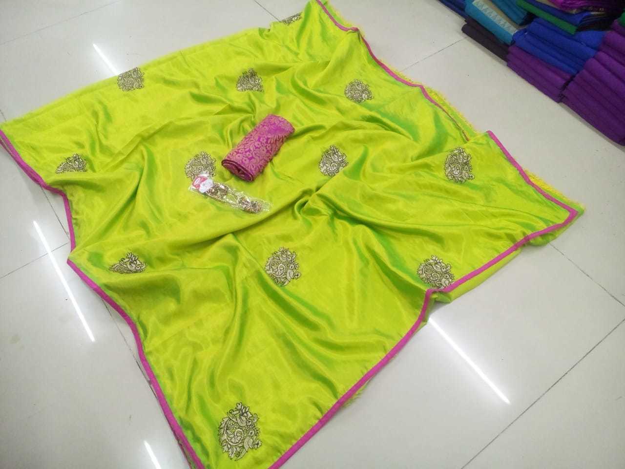 Embroidery loving parrot silk sarees6