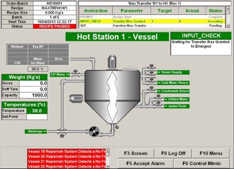 scada designing in batch processing