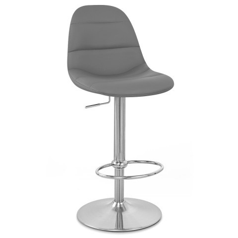 Ferrero Brushed Steel Bar Stool Grey