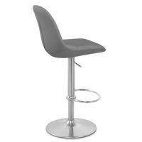 Ferrero Brushed Steel Bar Stool Grey