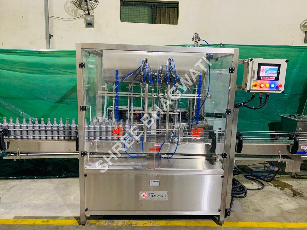 Flowmatic Plc Base Auto Volume Adjustable Eight Head Liquid Filling Machine