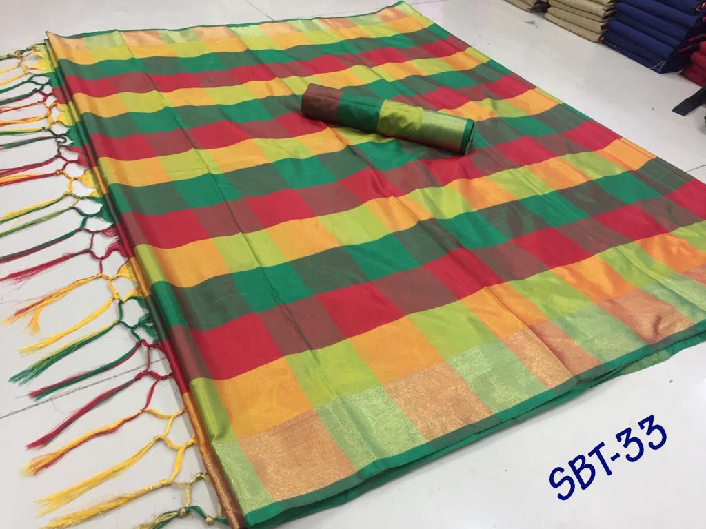 Checks Printed Saree