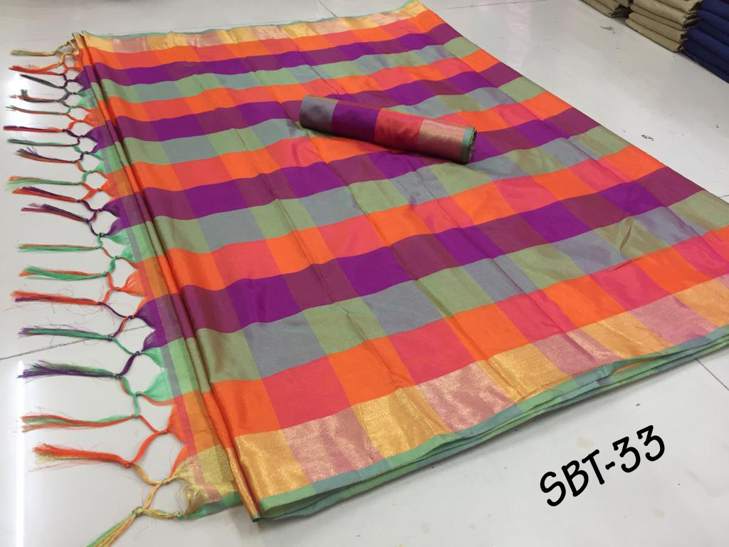 Checks Printed Saree