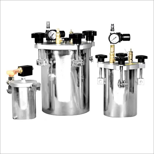 Adhesive Liquid Glue Dispensing Pressure Tank - 304 Stainless Steel, 0.5L Capacity, 1.7kg Weight | Corrosion Resistant, Pressure Meter Included, Precision Valve System