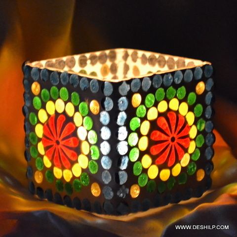 MOSAIC T LIGHT CANDLE VOTIVE