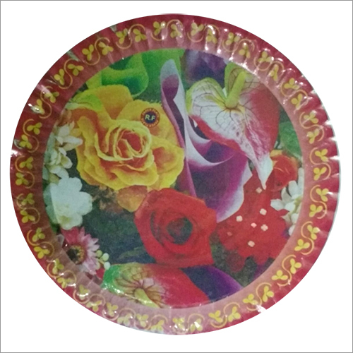 Disposable Paper Plate - Paper, 9 Inch, Red | Eco-Friendly, Biodegradable, Durable, Floral Print, 50 Pack