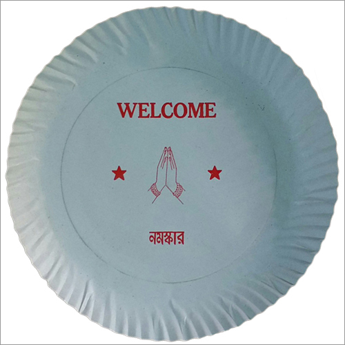 Disposable Paper Plate - Paper, 9 Inches, White | Disposable, Convenient, Eco-Friendly, Biodegradable, Durable, Lightweight, Bulk Printed Red