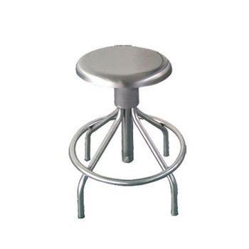 Stackable Metal Bar Stool in Silver (Set of 4)