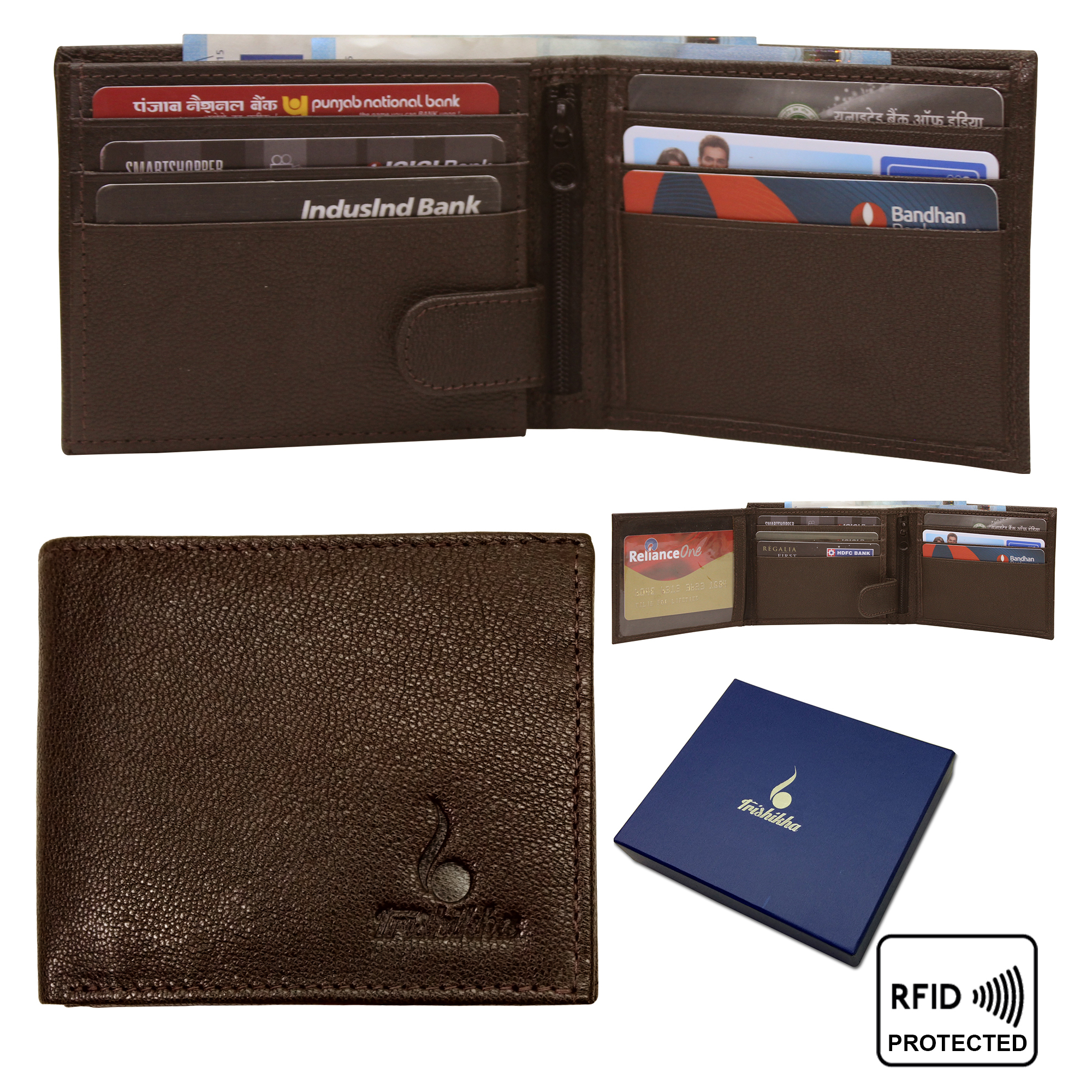 Leather Bifold Wallet For Men