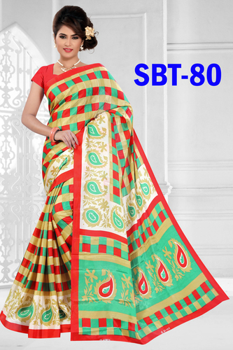 New Printed silk saree