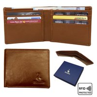 Genuine leather RFID Slim Bifold Wallet