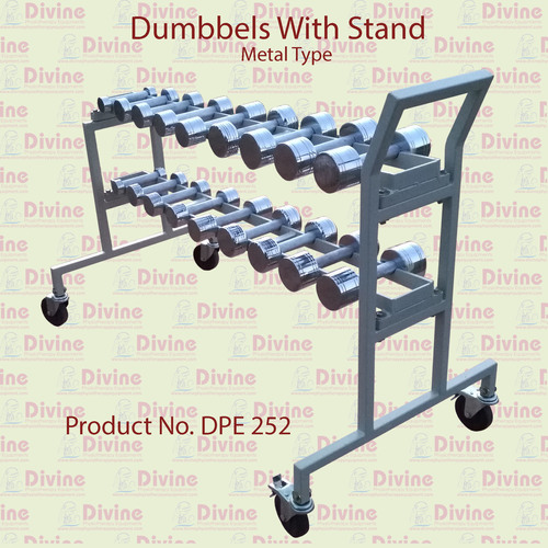 Dumbbells with Stand By Divine Physiotherapy Equipment
