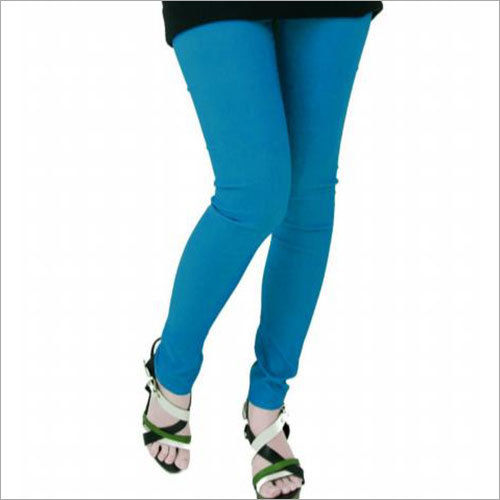TRASA Women's Cotton Churidar Leggings Royal Blue