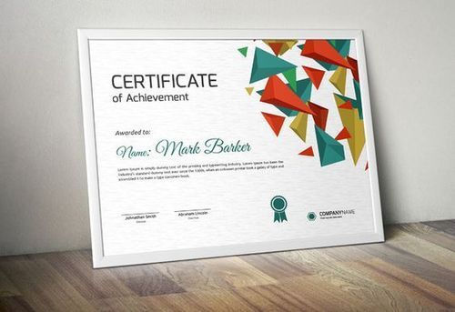 Certificate With Security Printing