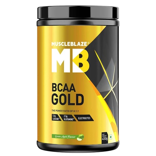 Muscleblaze Bcaa Gold 8:1:1, 0.99 Lb(0.45Kg) Green Apple Ingredients: Branched Chain Amino Acid (L-Leucine