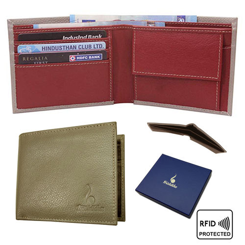 Genuine Leather RFID Bifold Wallet