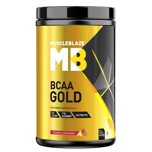 Muscleblaze Bcaa Gold 8:1:1, 0.99 Lb(0.45Kg) Raspberry Lemonade Ingredients: Branched Chain Amino Acid (L- Leucine