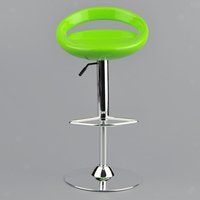 Brushed Steel Bar Stool with Faux Leather Padded Seat