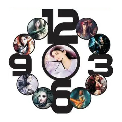 Black Sublimation Clock