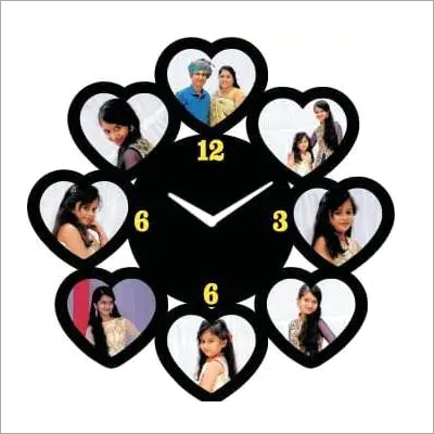 Black Sublimation Clock
