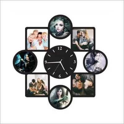 Black Sublimation Clock