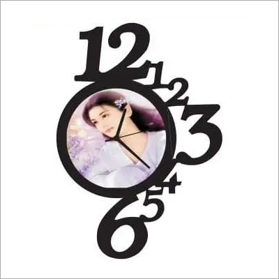 Black Sublimation Clock