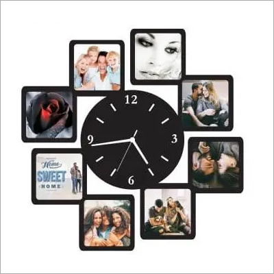 Black Sublimation Clock