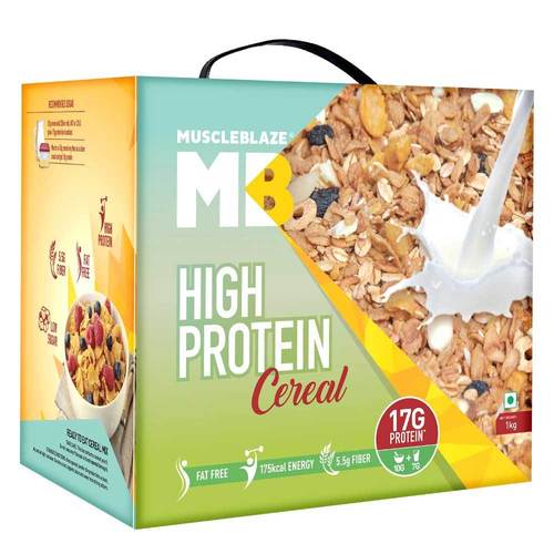 MuscleBlaze High Protein Cereal, 1 kg Unflavoured By ATHLETE CORNER