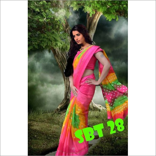 New printed silk saree
