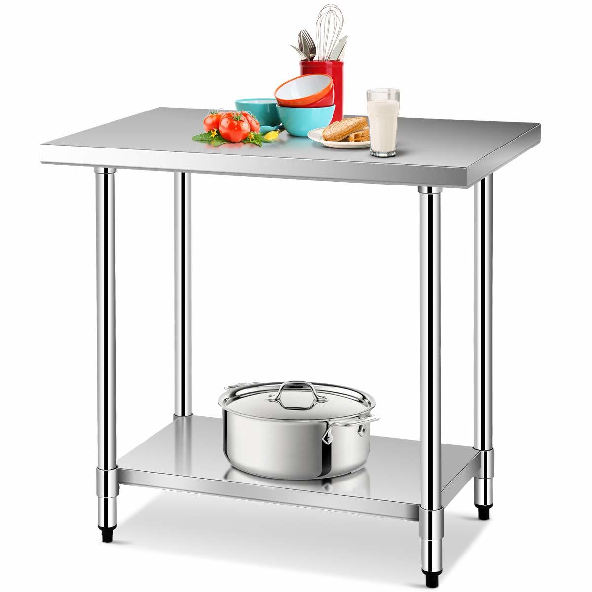 Stainless Steel Commercial Work Food Prep Table