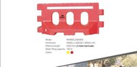 Road Barrier - Plastic, 2540 X 250mm X 285mm | Red For Enhanced Road Safety