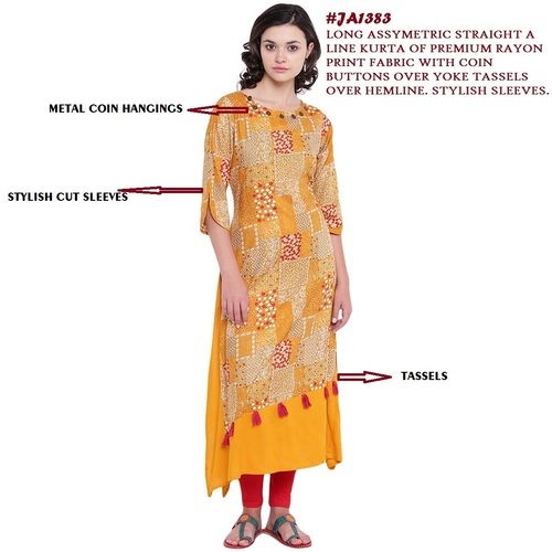 Casual Rayon Printed Kurti