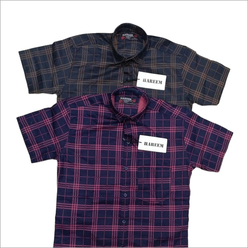 Mens Casual Check Shirt - Breathable Cotton Size M-XXL | Stylish Short Sleeves Attractive Design Easy Care