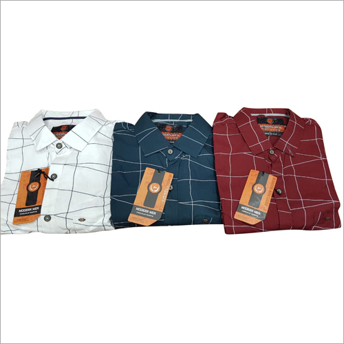 Mens Regular Fit Shirt - Cotton Dobby, Sizes M-XXL | Casual, Printed, Checked, Soft Texture, Fade & Wrinkle Resistant