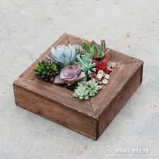 wooden flower pot