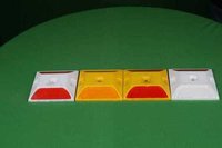 Road Studs - Abs Body, 75 X 75 X 20 Mm, Red | Led Integrated Design, Maintenance Free, Visible Up To 900m, Ideal For Road Safety