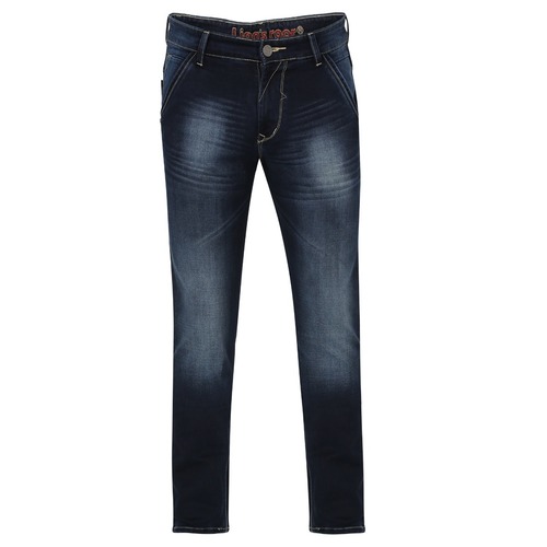 Denim Jeans - Dark Blue, 41-42 Inch Length, Regular Fit | Breathable, No Fade, Washable