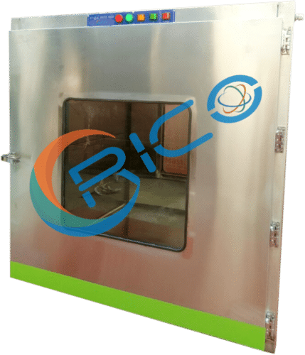 Static Pass Box - Stainless Steel, Customizable Dimensions | Variable Airflow, LED Indicators, Dual Interlocks, ISO 14644-1 Certified