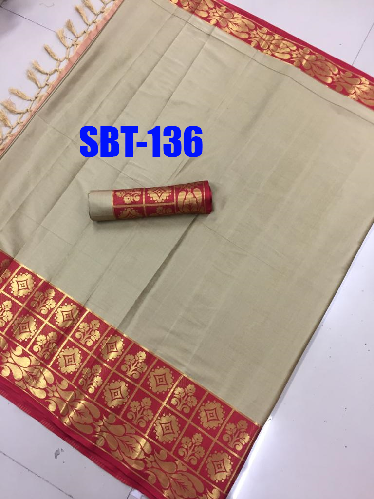 PLAIN COTTON SILK SAREES