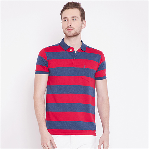 Mens Fancy Stripe Polo T-Shirt
