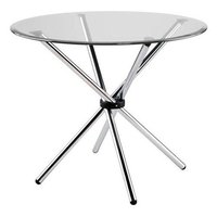 Round Stainless Steel Dining Table No Assembly Required
