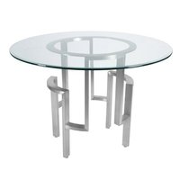 Round Stainless Steel Dining Table