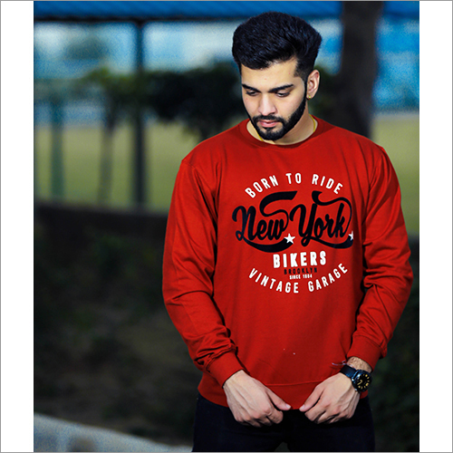 Mens Round Neck Designer Print Sweatshirt