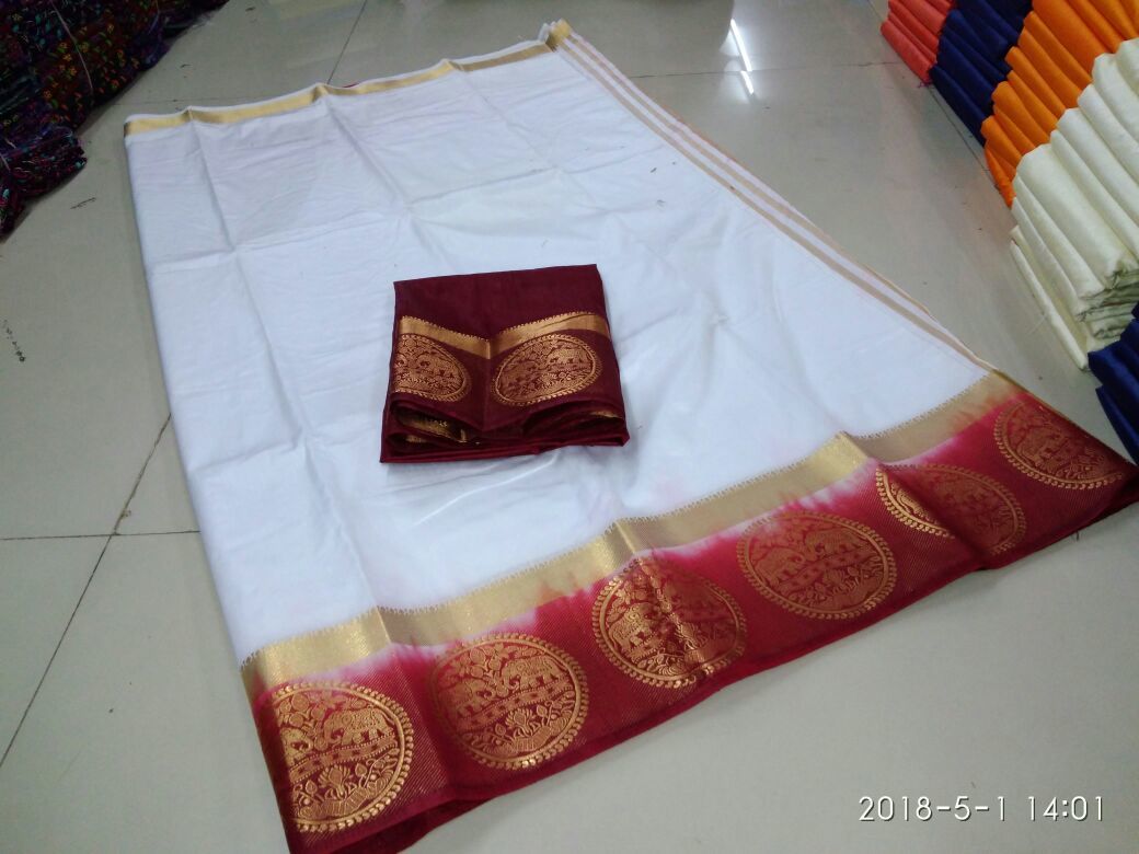 PLAIN  KANJIVARAM SILK SAREE