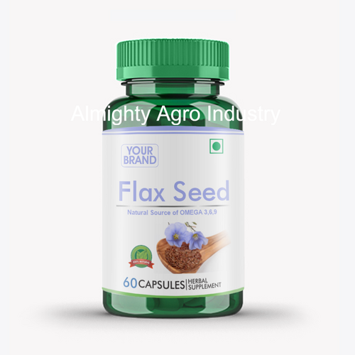 Herbal Product Flax Seed Oil Softgel Capsule