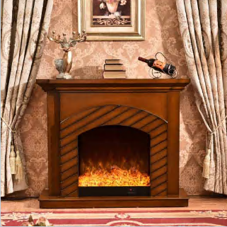 Wood Carving Fireplace With Fireplace Mantel 344 F2