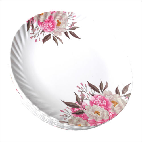 Melamine Leaf Printed Plate