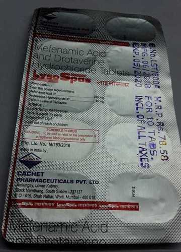 Mefenamic Acid Drotaverine Hydrocloride Tablet Specific Drug